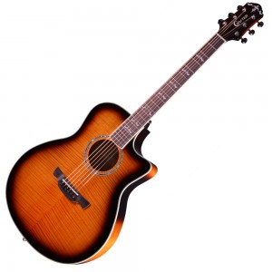 Crafter NOBLE VTG Electro-Acoustic Cutaway Guitar - Flame Maple